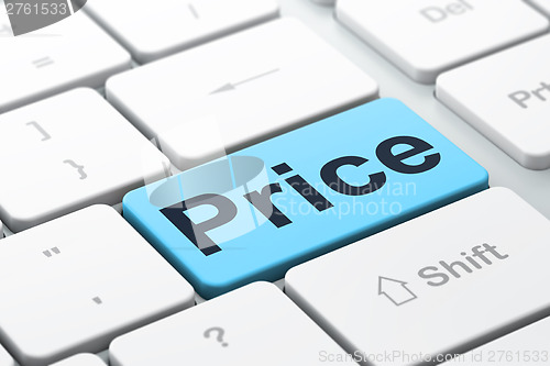 Image of Advertising concept: computer keyboard with Price