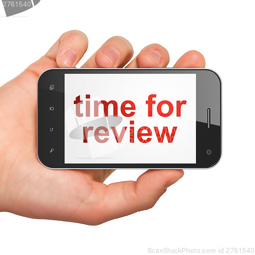 Image of Timeline concept: Time for Review on smartphone