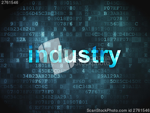 Image of Business concept: Industry on digital background