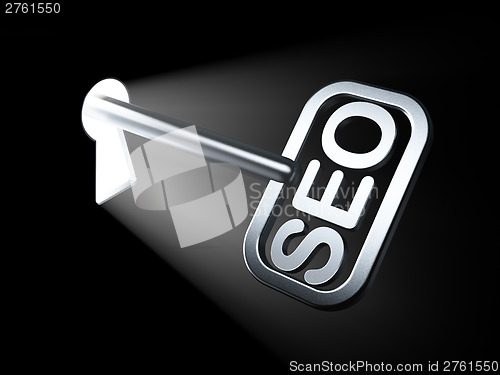 Image of Web design concept: SEO on key