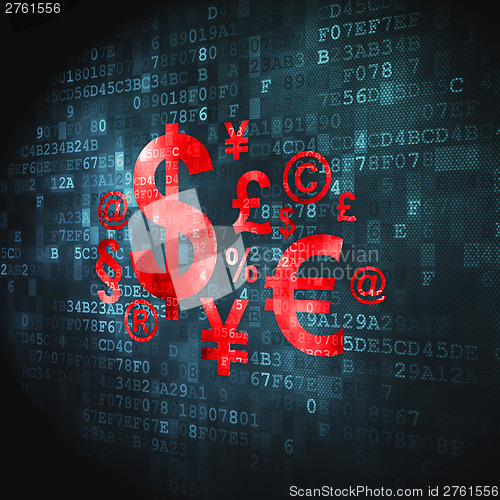 Image of Marketing concept: Finance Symbol on digital background