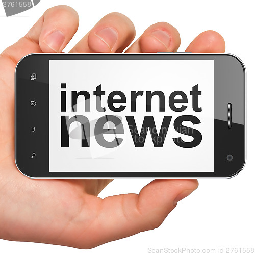 Image of News concept: Internet News on smartphone