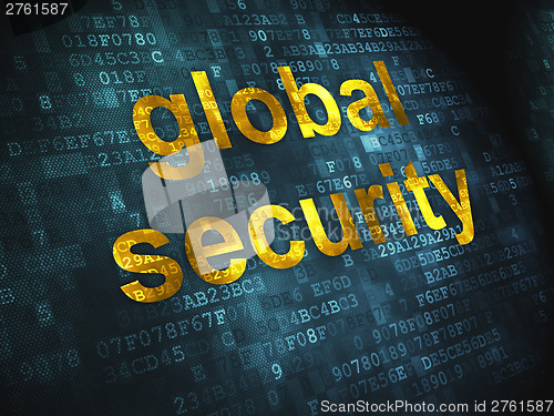 Image of Protection concept: Global Security on digital background