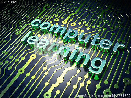 Image of Education concept: circuit board with word Computer Learning