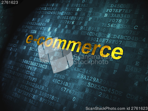 Image of Business concept: E-commerce on digital background