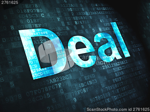 Image of Business concept: Deal on digital background