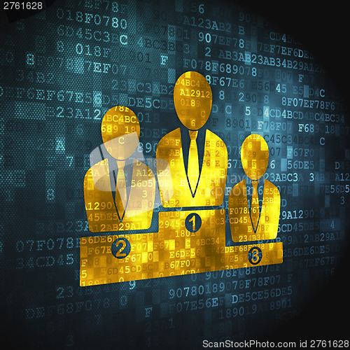 Image of Business concept: Team on digital background