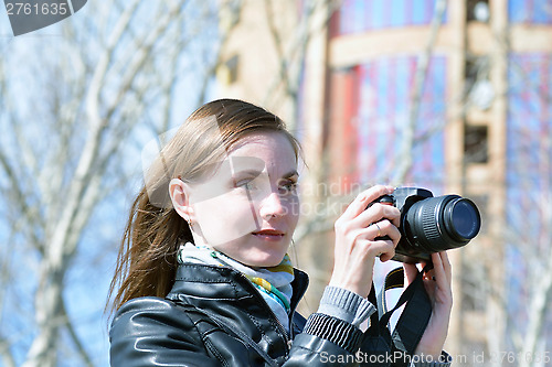 Image of Woman with camera