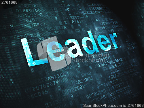 Image of Business concept: Leader on digital background