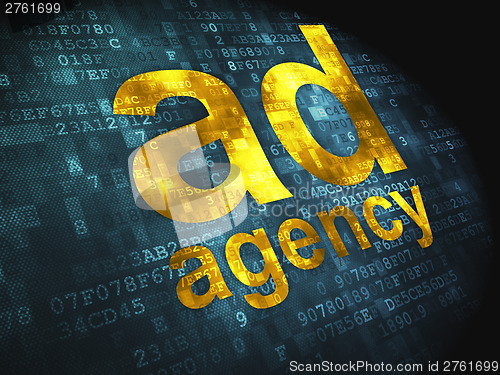 Image of Advertising concept: Ad Agency on digital background