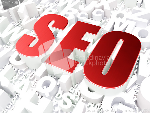 Image of SEO web development concept: SEO on alphabet