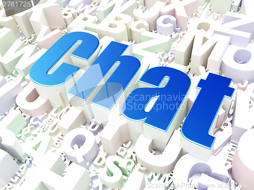 Image of Web development SEO concept: Chat on alphabet