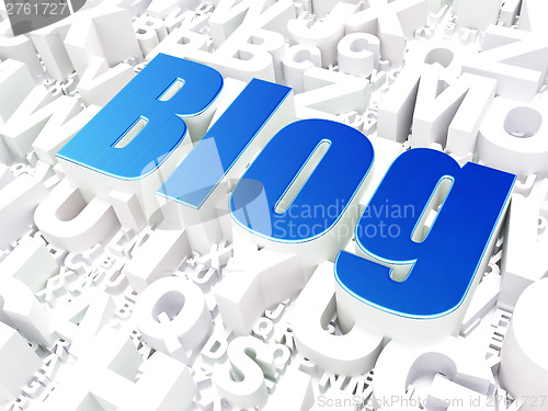 Image of Web design SEO concept: Blog on alphabet