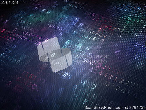 Image of Technology concept: binary code digital background