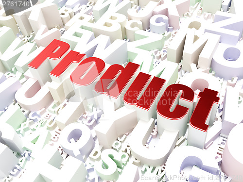 Image of Marketing concept: Product on alphabet