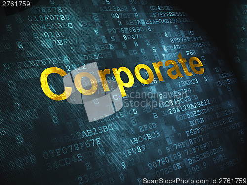 Image of Finance concept: Corporate on digital background