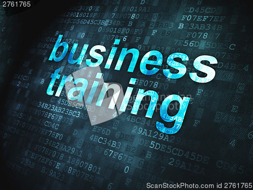 Image of Education concept: Business Training on digital background
