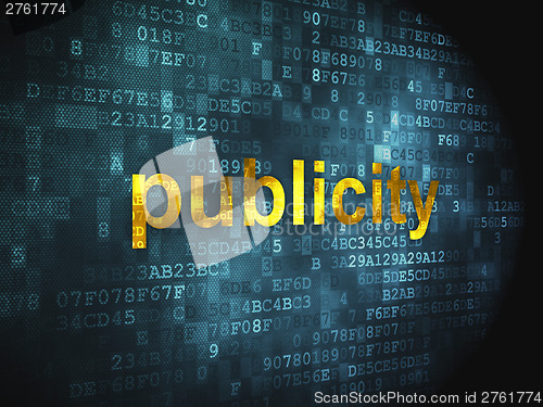 Image of Marketing concept: Publicity on digital background