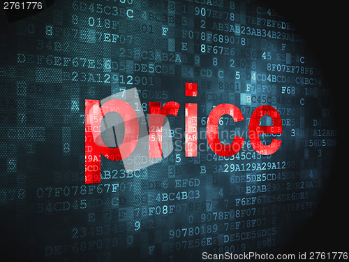 Image of Marketing concept: Price on digital background