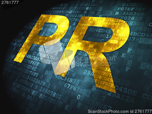 Image of Marketing concept: PR on digital background