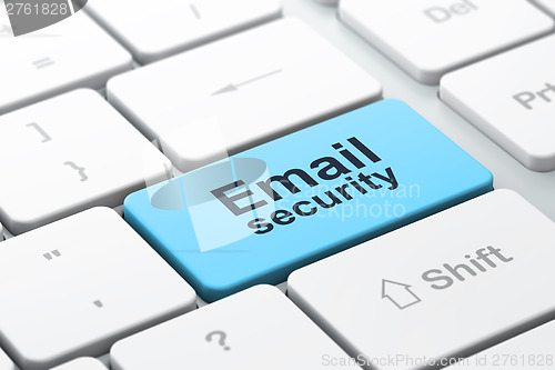 Image of Safety concept: computer keyboard with Email Security