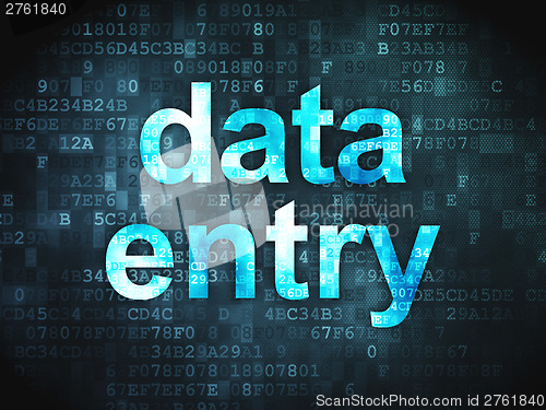 Image of Information concept: Data Entry on digital background