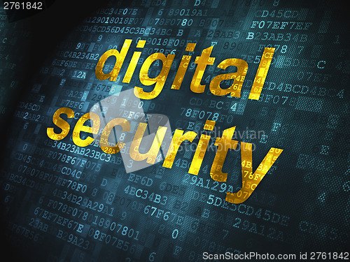 Image of Security concept: Digital Security on digital background