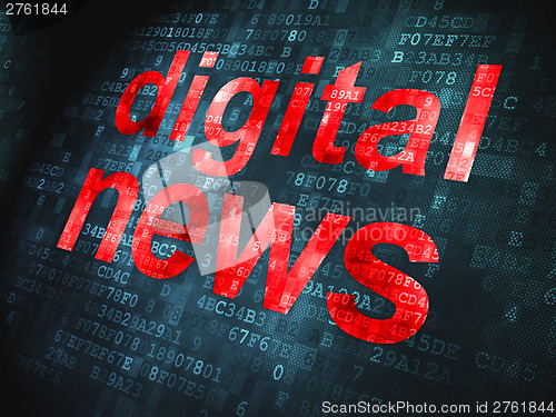 Image of News concept: Digital News on digital background