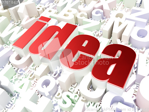 Image of Business concept: Idea on alphabet