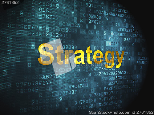 Image of Finance concept: Strategy on digital background