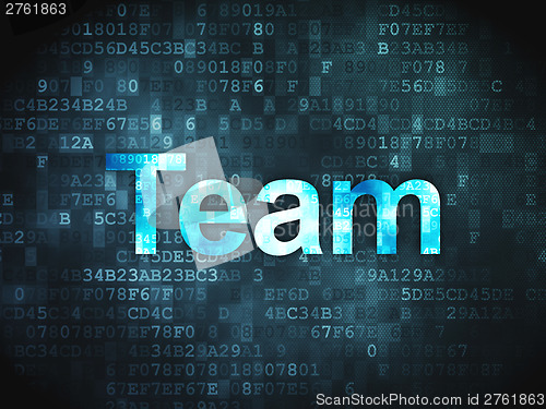 Image of Business concept: Team on digital background
