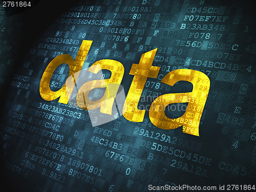 Image of Information concept: Data on digital background