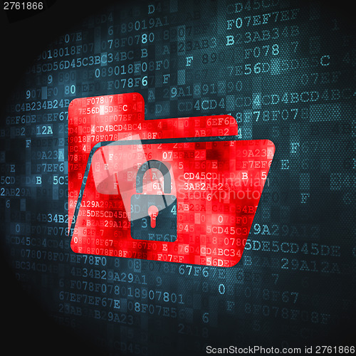 Image of Finance concept: Folder on digital background