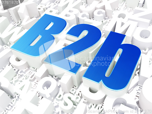 Image of Business concept: B2b on alphabet