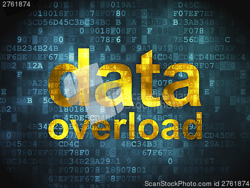Image of Information concept: Data Overload on digital background