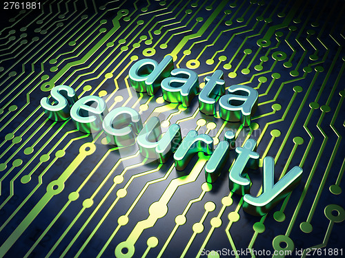 Image of Safety concept: circuit board with word Data Security