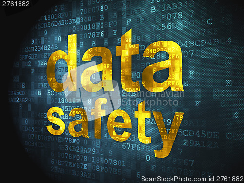 Image of Information concept: Data Safety on digital background