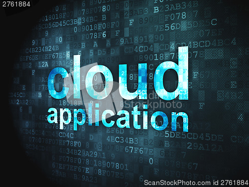 Image of Cloud computing technology, networking concept: Cloud Applicatio