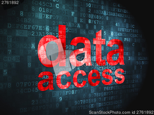 Image of Information concept: Data Access on digital background
