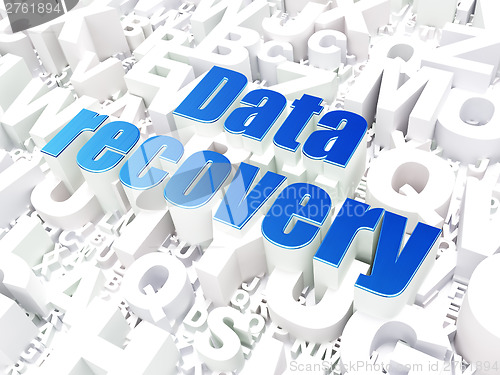 Image of Information concept: Data Recovery on alphabet