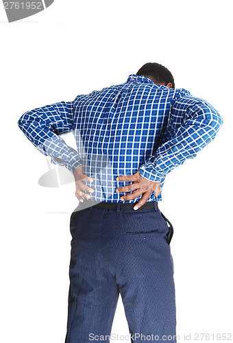 Image of Black man with backache.