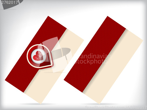 Image of Business card with heart symbol