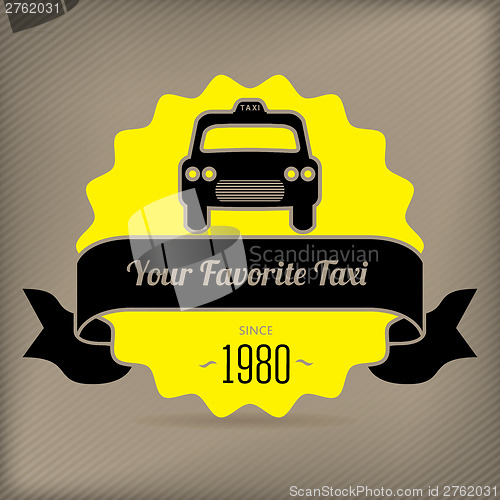 Image of Taxi badge for company promotions