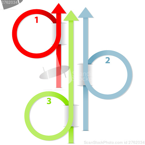 Image of Infographic design with arrows pointing upwards