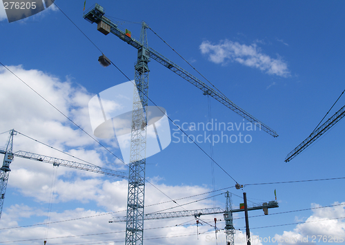 Image of constuction cranes