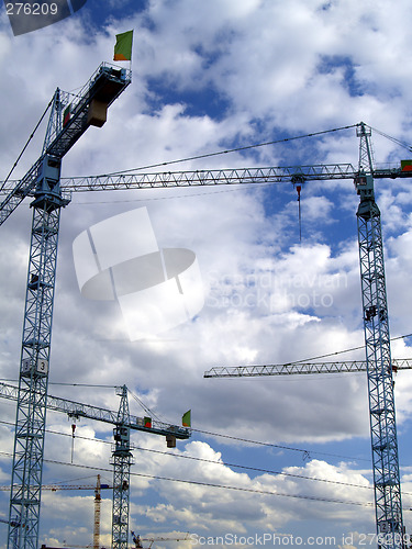 Image of constuction cranes