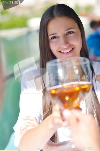 Image of couple having lanch at beautiful restaurant