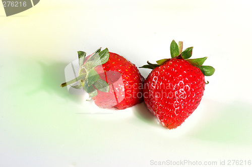 Image of fresh couple strawberry