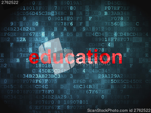 Image of Education concept on digital background