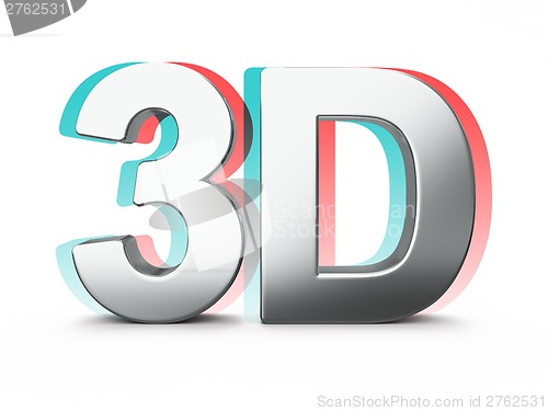 Image of Metal 3D word on white